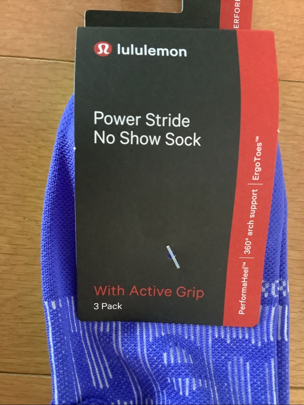 Lululemon Men's Power Stride No Show Socks Active Grip size L